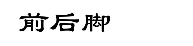前后脚