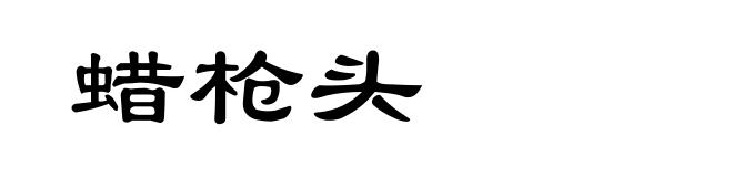 蜡枪头