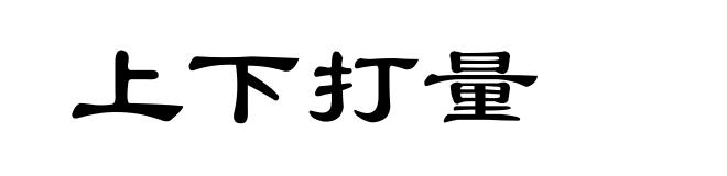上下打量