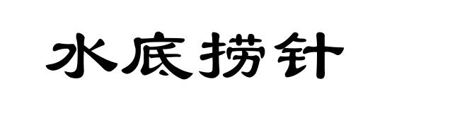 水底捞针