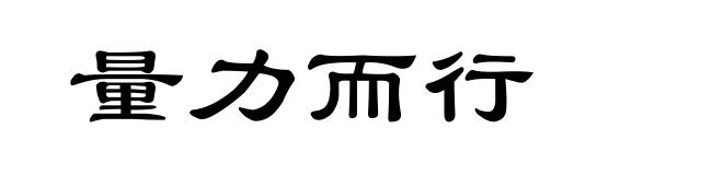 量力而行