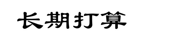长期打算