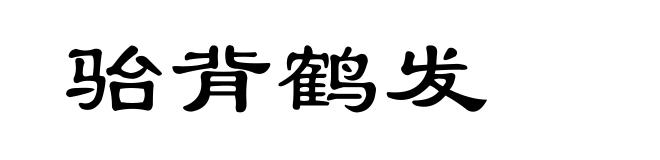 骀背鹤发