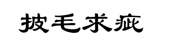 披毛求疵