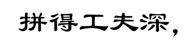 拼得工夫深，铁杵磨成针