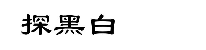 探黑白