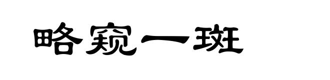 略窥一斑