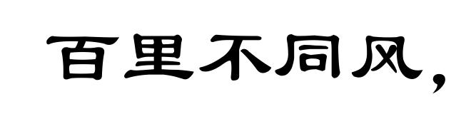 百里不同风，千里不同俗