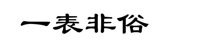 一表非俗