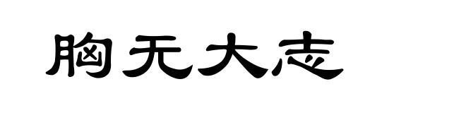 胸无大志