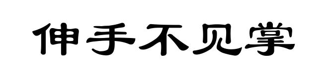 伸手不见掌