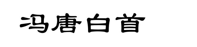 冯唐白首