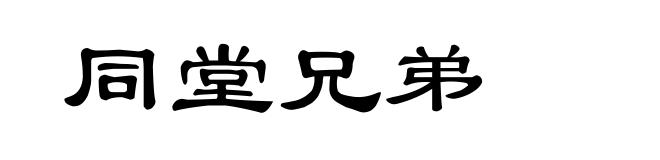 同堂兄弟