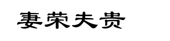 妻荣夫贵