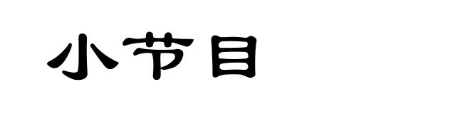 小节目