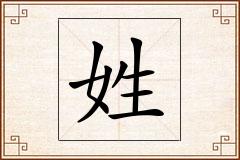 姓怎么写